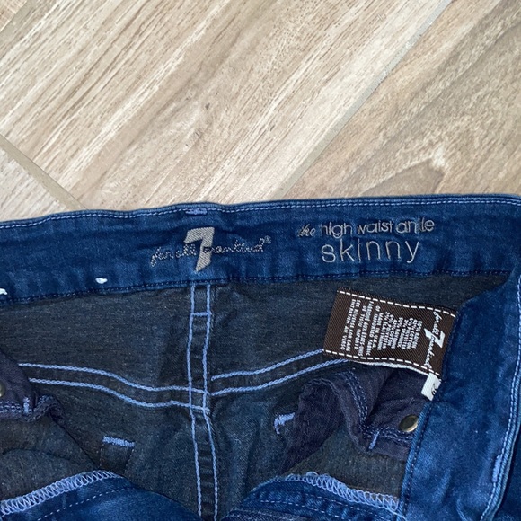 7 For all mankind High Waist Ankle Skinny 29 - Picture 2 of 3